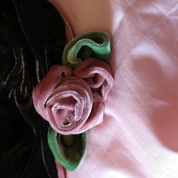 Brown and pink velour hat - Picture 7 of 8